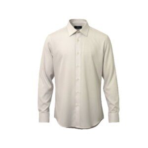 Cellini Mens Dress Shirt White Sz 41/Neck 16 Long Sleeve 100% Cotton Classic Fit